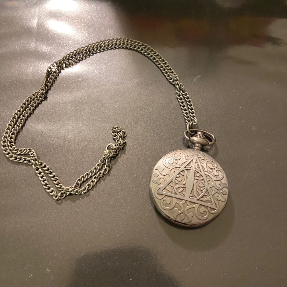 Deathly Hallows Pocket Watch Necklace